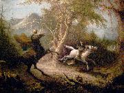 John Quidor The Headless Horseman Pursuing Ichabod Crane painting
